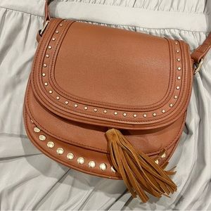 Brown Fringe Crossbody Bag
